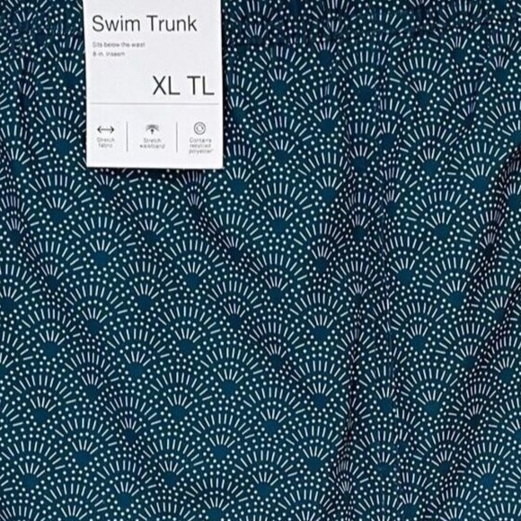 Sonoma Mens Wave Geo Swim Trunks Size XL TL NWT Blue Swim Trunks - Picture 3 of 8